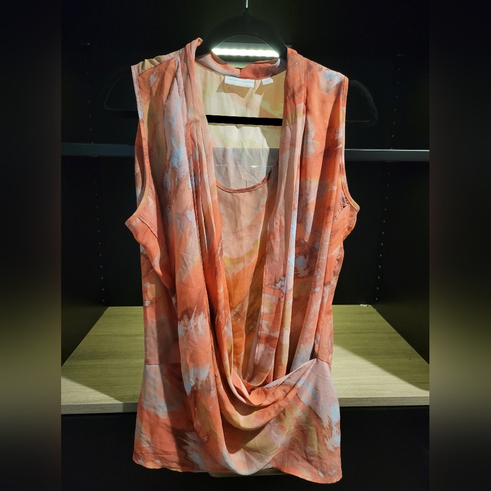 Women's coral blouse size medium